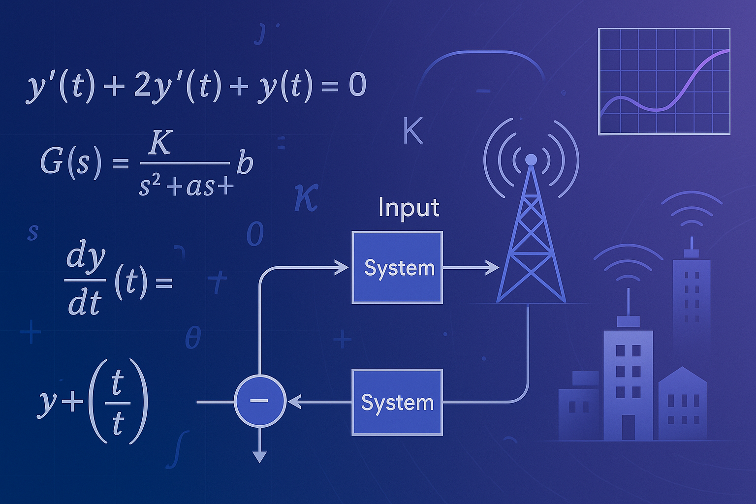 Transformasi Laplace yang menghubungkan persamaan matematika dengan sistem kendali dan jaringan telekomunikasi